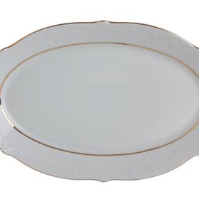 Porland Queen Altın Yaldız 36 cm Kayık Tabak
