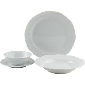 Porland Queen Beyaz 24 Parça 6 Kişilik Yemek Takımı