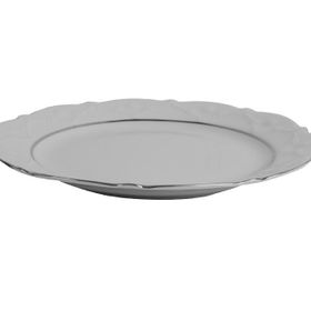 Porland Queen Platin 25 cm Düz Tabak