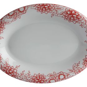 Porland Red Manoir Desen1 23 cm 6 Adet Kayık Tabak