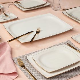 Porland Riva Altın Yaldız 27 Parça 6 Kişilik Pasta Çay Takımı