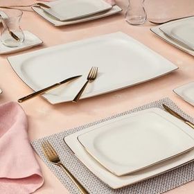 Porland Riva Altın Yaldız 27 Parça 6 Kişilik Pasta Çay Takımı