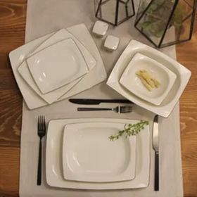 Porland Riva Platin 57 Parça 12 Kişilik Yemek Takımı