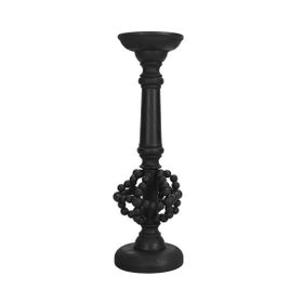 Porland Royal 42 cm Ahşap Siyah Mumluk