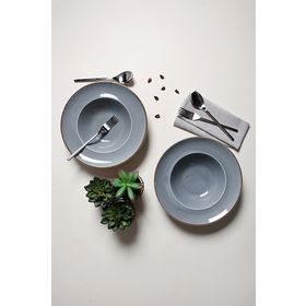 Porland Ruby Seasons Gri 26 cm 2li Makarna Salata Tabağı