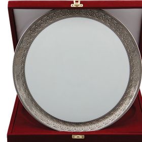 Porland Rumi Platin 32 cm Tepsi