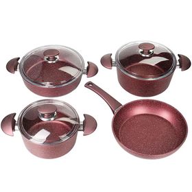 Porland Santino Vişne Granit Tencere Takım 7 Parça