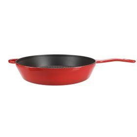 Porland Sapore 28 cm Emzikli Kırmızı Döküm Tava