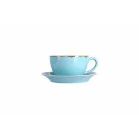 Porland Seasons 16 cm 6'lı Turkuaz Çay Fincan Tabağı