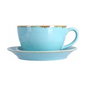 Porland Seasons 16 cm 6'lı Turkuaz Çay Fincan Tabağı