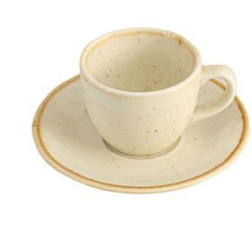 Porland Seasons 80 cc Sarı Tabaklı Kahve Fincanı
