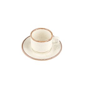 Porland Seasons Bej 190 cc 6 Adet Tabaklı Çay Fincanı