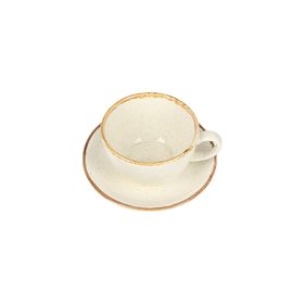 Porland Seasons Bej 370 cc Tabaklı Çay Fincanı