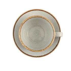 Porland Seasons Gri 370 cc 6 Adet Tabaklı Çay Fincanı