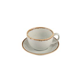 Porland Seasons Gri 370 cc Tabaklı Çay Fincanı