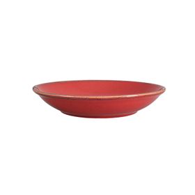 Porland Seasons Kırmızı 26 cm Porselen Çukur Tabak