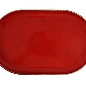 Porland Seasons Kırmızı 32 cm Porselen Kayık Tabak