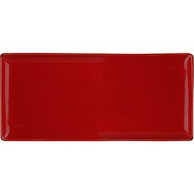 Porland Seasons Kırmızı 35x16 cm Porselen Baton Pasta Tabağı