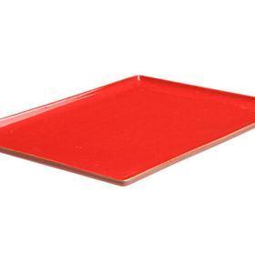 Porland Seasons Kırmızı 35x26 cm Porselen Kahvaltı Tabağı