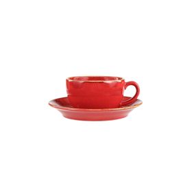 Porland Seasons Kırmızı Tabaklı 250 cc Çay Fincanı