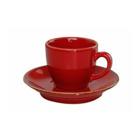 Porland Seasons Kırmızı Tabaklı 80 cc Kahve Fincanı