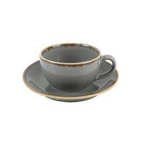 Porland Seasons Koyu Gri 207 cc Tabaklı Çay Fincanı