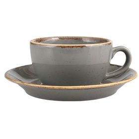 Porland Seasons Koyu Gri 370 cc 6 Adet Tabaklı Çay Fincanı