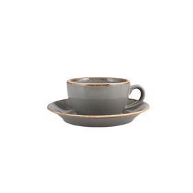 Porland Seasons Koyu Gri 370 cc Tabaklı Çay Fincanı