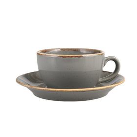 Porland Seasons Koyu Gri 370 cc Tabaklı Çay Fincanı