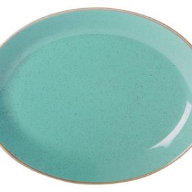 Porland Seasons Porselen Kayık Tabak yeşil