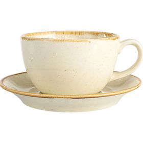 Porland Seasons Sarı 370 cc 6 Adet Tabaklı Çay Fincanı