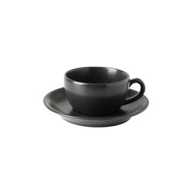 Porland Seasons Siyah Tabaklı 207 cc Çay Fincanı