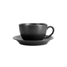 Porland Seasons Siyah Tabaklı 370 cc Çay Fincanı