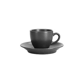 Porland Seasons Siyah Tabaklı 80 cc 12 Adet Kahve Fincanı