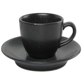 Porland Seasons Siyah Tabaklı 80 cc Kahve Fincanı