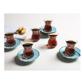 Porland Seasons Turkuaz 12 Parça 6 Kişilik Çay Takımı