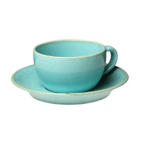 Porland Seasons Turkuaz 250 cc Tabaklı Çay Fincanı