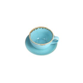 Porland Seasons Turkuaz 370 cc Tabaklı Çay Fincanı