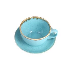Porland Seasons Turkuaz 370 cc Tabaklı Çay Fincanı