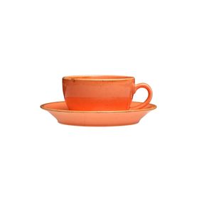 Porland Seasons Turuncu Tabaklı 207 cc Çay Fincanı