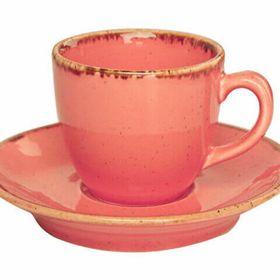 Porland Seasons Turuncu Tabaklı 80 cc Kahve Fincanı