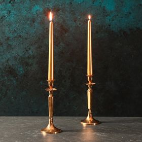Porland Shine Altın 25 cm 2'li Set Şamdan Mum