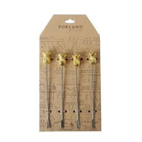 Porland Shiraz Ananas 4 Adet 12 cm Kokteyl Çatalı