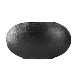 Porland Sia Siyah 25 cm Oval Vazo