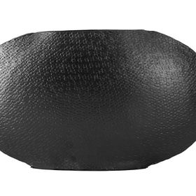 Porland Sia Siyah 25 cm Oval Vazo