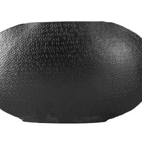 Porland Sia Siyah 25 cm Oval Vazo