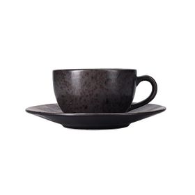 Porland Stoneware Ironstone 250 cc 6 Adet Tabaklı Çay Fincanı