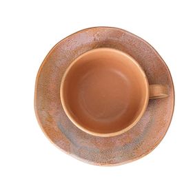 Porland Stoneware Savanna 250 cc Tabaklı Çay Fincanı