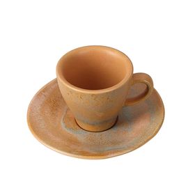Porland Stoneware Savanna 75 cc Tabaklı Kahve Fincanı