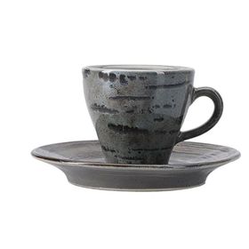 Porland Stoneware Vintage 75 cc Tabaklı Kahve Fincanı